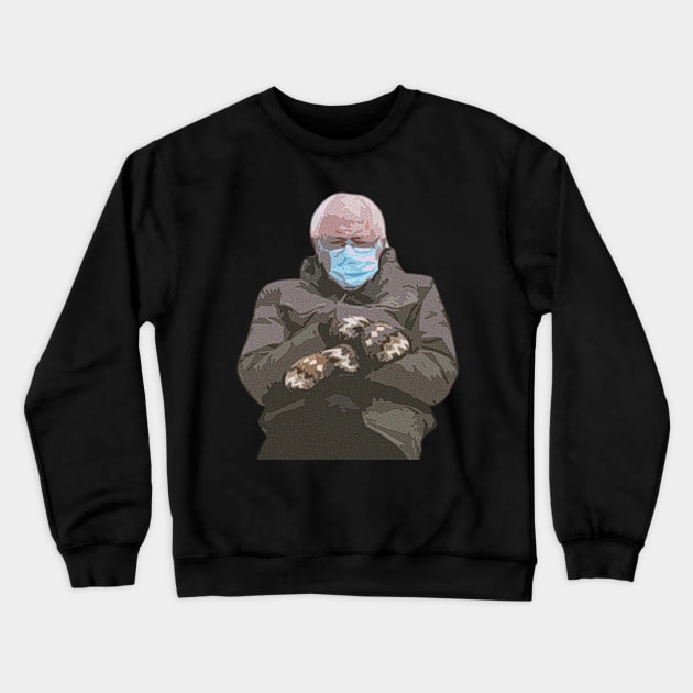 bernie and his mittens Crewneck Sweatshirt by goblinbabe